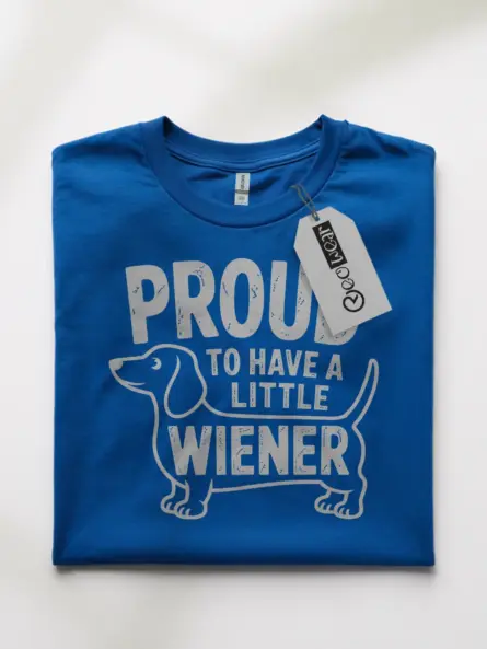Vintage Wiener Dog Shirt – Proud to Have a Little Wiener Tee - Image 7