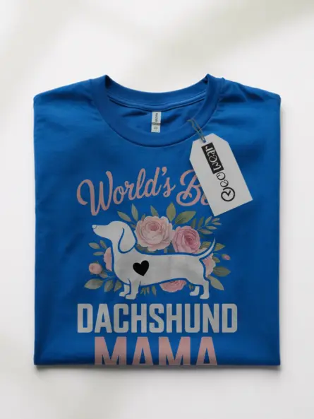 Dachshund Mama Shirt – World’s Best Floral Dog Mom Tee - Image 10