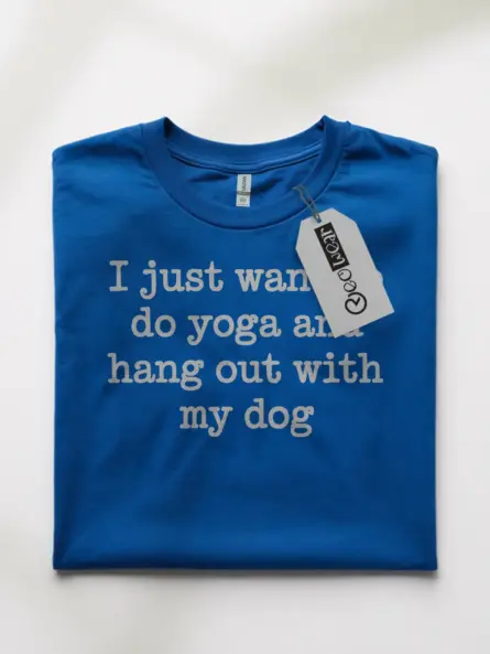 Yoga Dog T-Shirt – Cozy Minimalist Tee for Pet Lovers & Introverts - Image 10