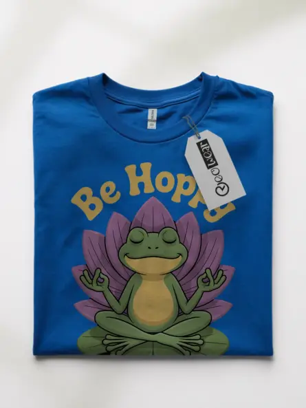 Be Hoppy Yoga Frog T Shirt – Whimsical Zen Gift for Mindful Souls - Image 10