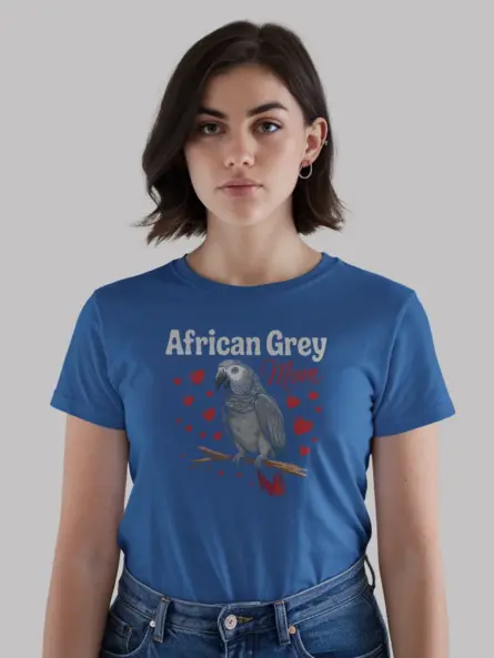 African Grey Parrot Mom T-Shirt for Bird Lovers - Image 6