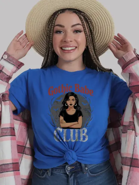 Royal Blue Gothic Babe Shirt - Alt Style