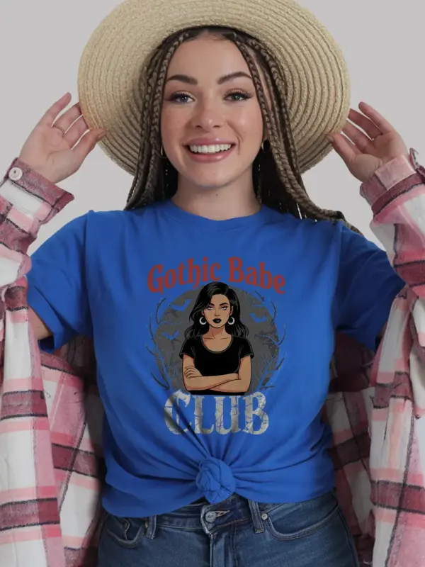 Royal Blue Gothic Babe Shirt - Alt Style