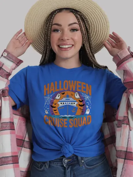 Royal Blue Halloween Cruise Squad Tee – halloween travel shirt