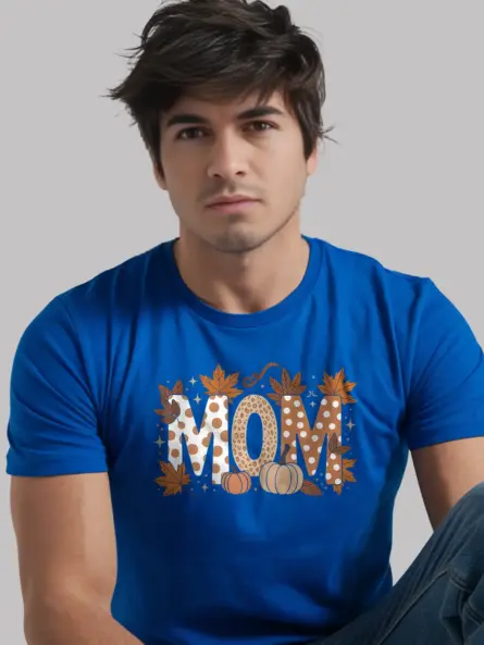 Autumn Mom Shirt – Cozy Fall T-Shirt with Pumpkin and Leopard Print - Image 12