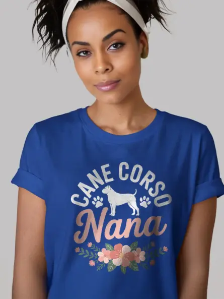 Adorable Dog Nana Shirt – Floral Cane Corso Grandma Tee - Image 12
