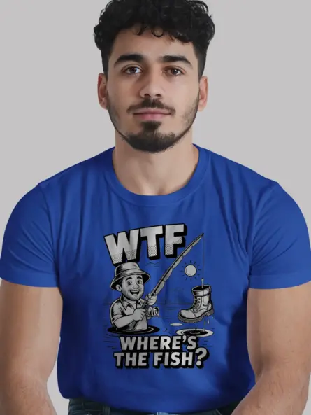 WTF Funny Fishing Shirt – Retro Comic Tee for Anglers Who Love Humor - Image 11