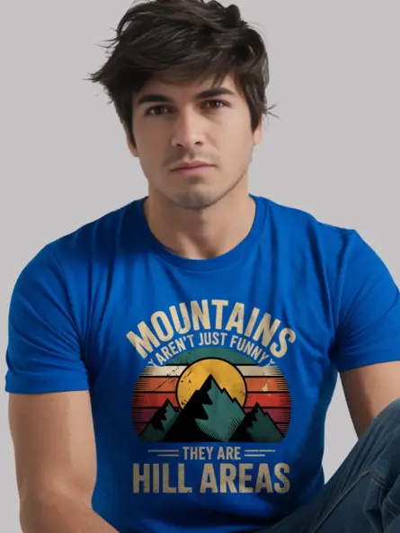 Funny Mountain Pun T-Shirt – Hill Areas Retro Hiking Tee - Image 12