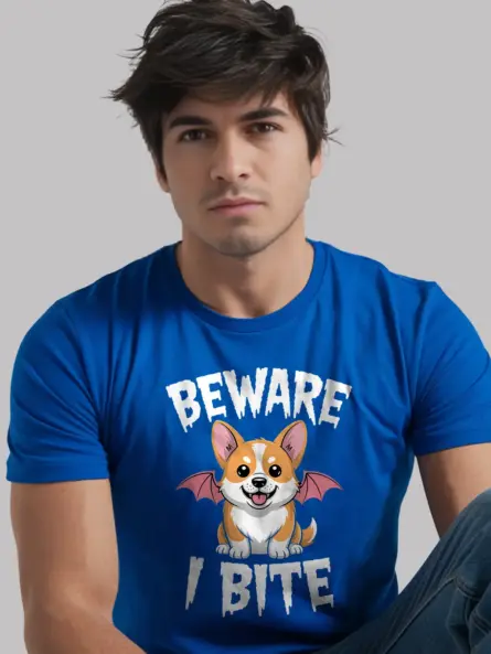 Funny Halloween Corgi Shirt – Beware I Bite Vampire Dog Tee - Image 12
