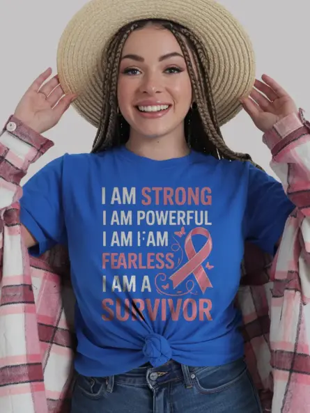 I Am Strong I Am Powerful Shirt – Fearless Survivor Motivation Tee - Image 11