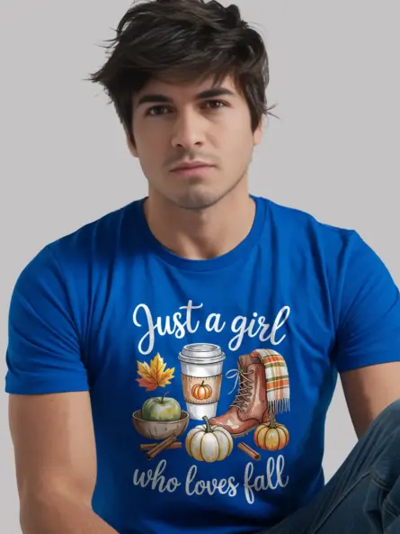 Just a Girl Who Loves Fall t-Shirt – Cozy Watercolor Autumn Tee - Image 12
