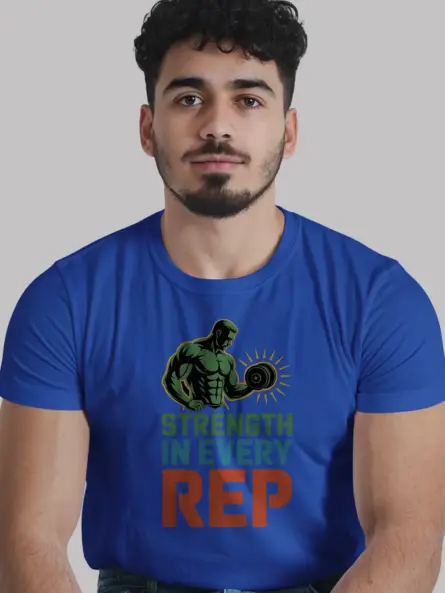 Powerful Motivational Gym Shirt – Strength in Every Rep Tee for Lifters - Image 12