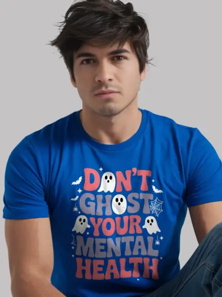 Retro Halloween Mental Health Shirt – Don’t Ghost Your Mental Health Tee - Image 12