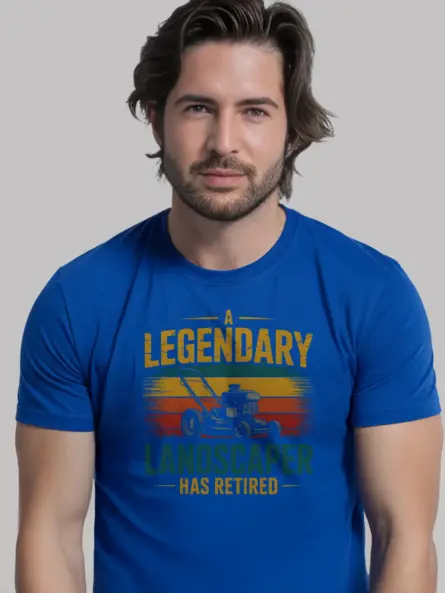 Retired Landscaper Shirt – Legendary Lawn Mower Retirement Gift Tee - Image 12