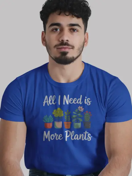 Minimalist Plant Lover T-Shirt – “All I Need Is More Plants” - Image 11