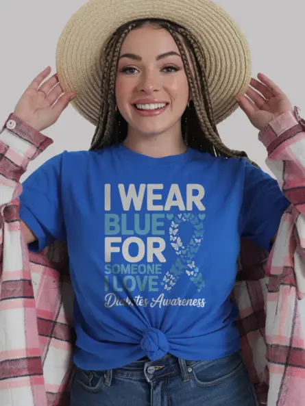 Blue Ribbon Diabetes Shirt – Support Someone You Love Today - Image 12