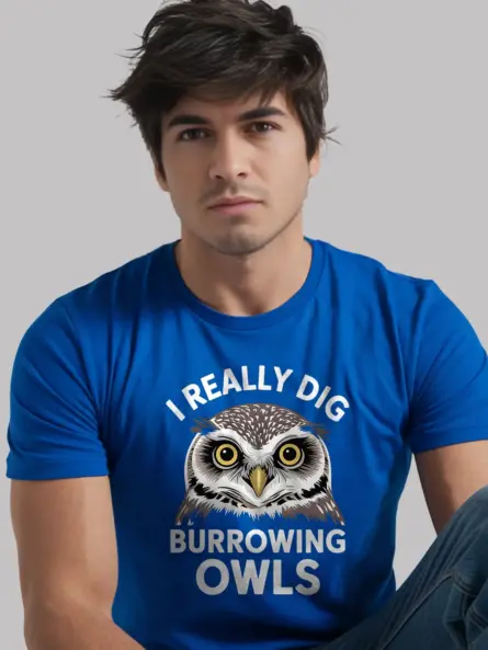Burrowing Owl T-Shirt for Bird Lovers – I Really Dig Owls Tee - Image 12