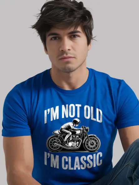 Bold Cafe Racer T-Shirt – I’m Not Old I’m Classic Vintage Biker Tee - Image 12