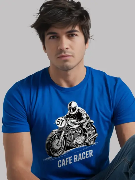 Gritty Cafe Racer T-Shirt – Vintage Motorcycle Racing Graphic Tee - Image 12