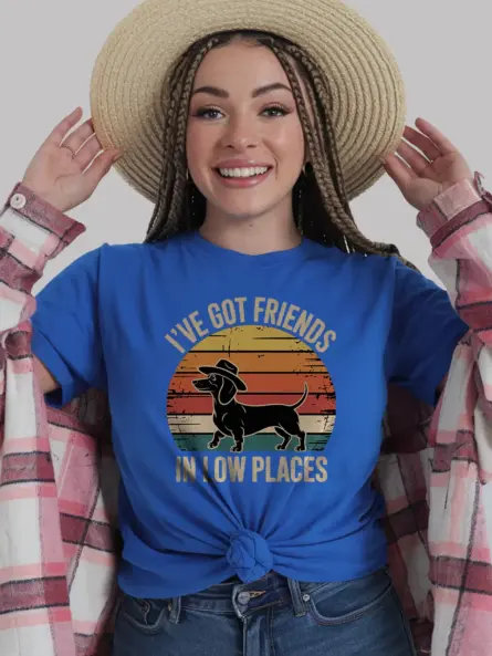 Dachshund Cowboy Shirt – Retro Sunset Western Dog Tee - Image 9