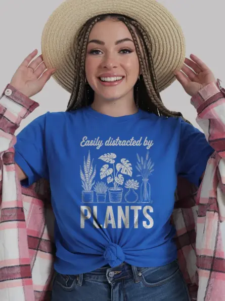 Plant Lover T-Shirt – Easily Distracted by Plants - Image 11