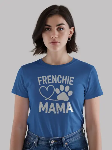 Frenchie Mama Shirt – Cute Minimal Dog Mom Tee for Women - Image 14
