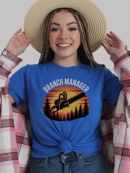 Funny Branch Manager Chainsaw T-Shirt - Image 12