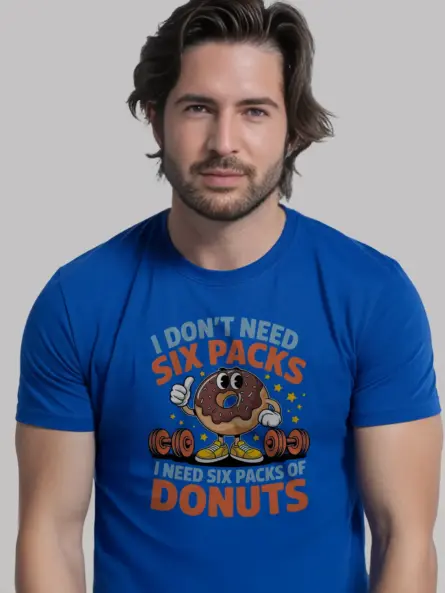 I Don’t Need Six Packs I Need Donuts Funny Donut Gym T Shirt - Image 11