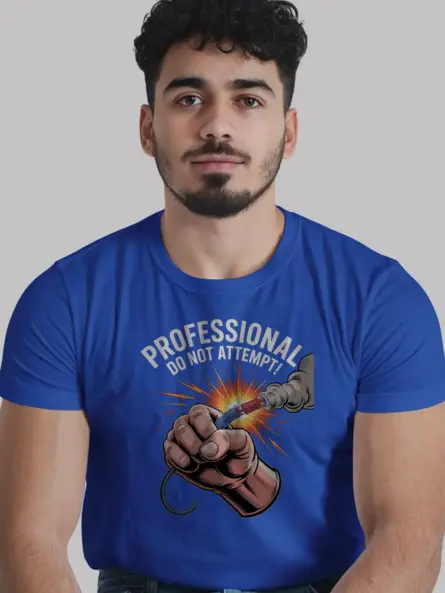 Funny Electrician Tee – Professional Do Not Attempt Design - Image 11
