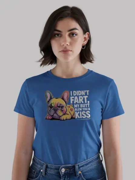 Funny French Bulldog Fart Shirt – Bold Rainbow Dog Humor Tee - Image 11