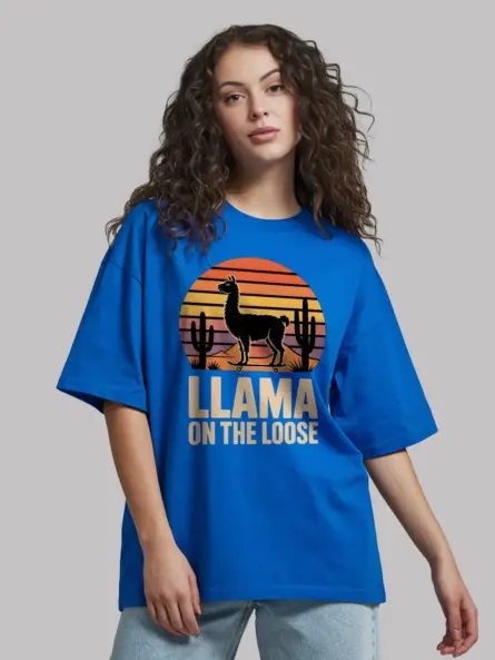 Funny Llama T-Shirt – “Llama on the Loose” Retro Humor Tee for Animal Lovers - Image 12