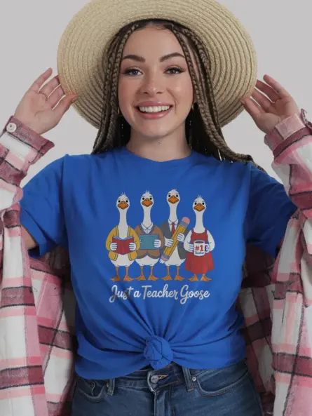 Funny Teacher Goose Shirt – Quirky Back to School Tee - Image 12