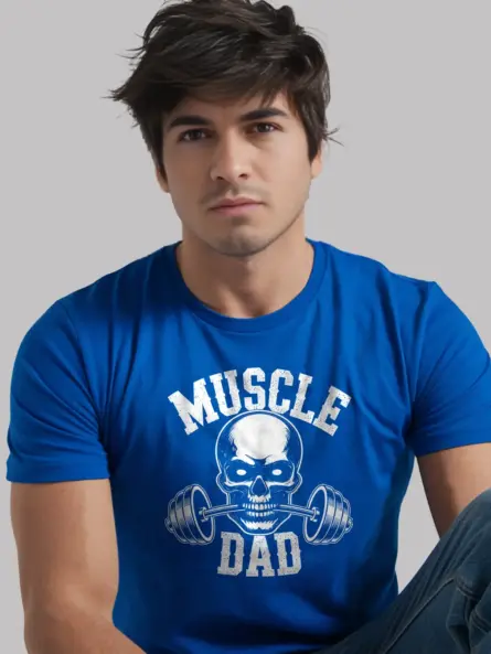 Muscle Dad Graphic Gym T-Shirt for Hardcore Fitness Fathers - Image 12