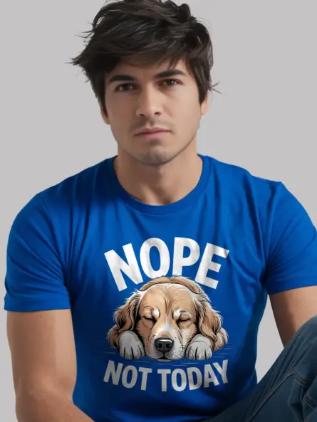 Nope Not Today Dog Shirt – Funny Lazy Golden Retriever Tee - Image 11