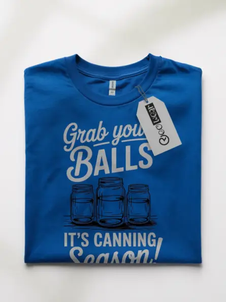 Royal Blue mason jar canning humor shirt design