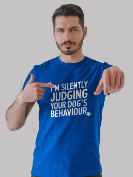 Witty Sarcastic Dog T-Shirt – Silently Judging Design for UK Dog Lovers - Image 3