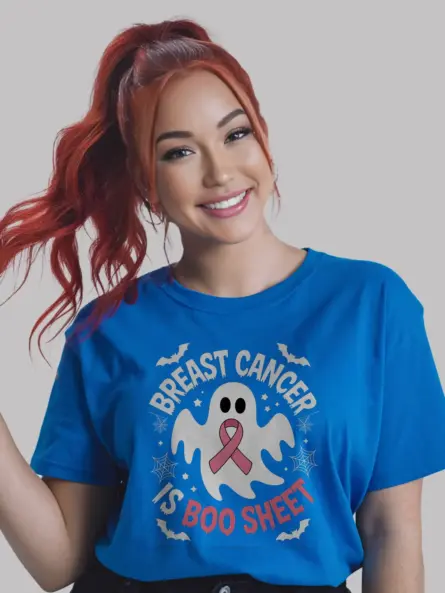 Bold Breast Cancer Boo Sheet Shirt – Funny Pink Ribbon Halloween Tee - Image 11