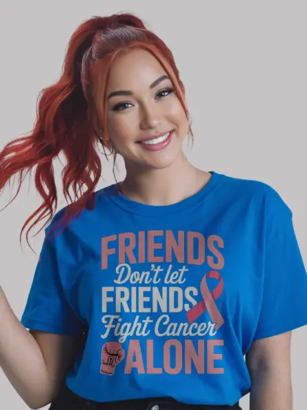 Powerful Breast Cancer Team Shirt – Friends Fight Together Tee - Image 11