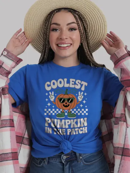 Coolest Pumpkin in the Patch Shirt – Retro Halloween Cartoon Tee - Image 12