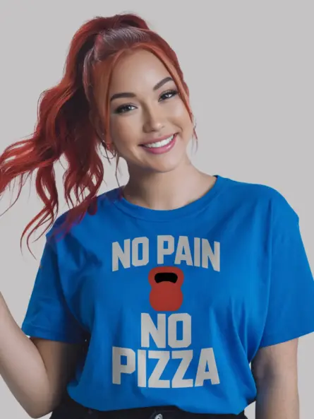 No Pain No Pizza Kettlebell T-Shirt – Bold Gym Motivation Tee - Image 12