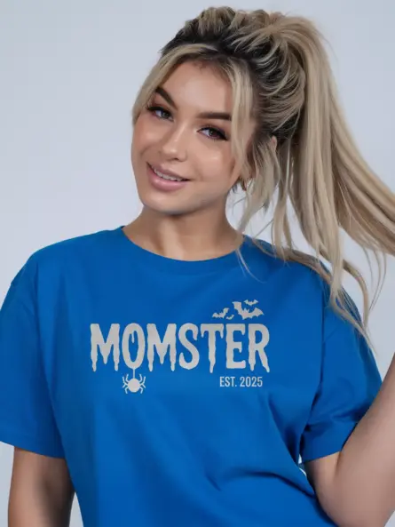 Royal blue momster-est 2025 t-shirt cute Halloween tee