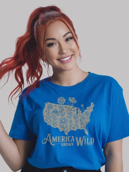 America Grown Wild Map Tee – America Wildflower T-Shirt - Image 12