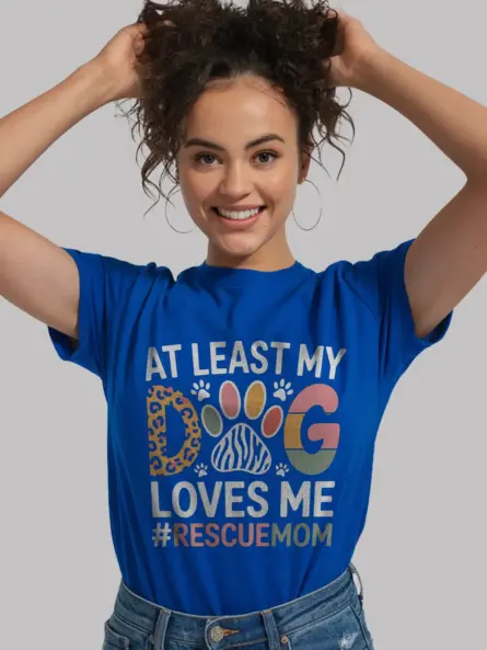 Bold Rescue Dog Mom Shirt – Funny & Stylish Leopard Print Tee - Image 12