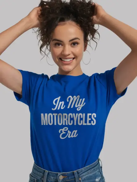 Bold Biker Era Shirt – Minimalist Rider Aesthetic Tee for Women - Image 12