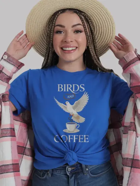Bird and Coffee T-Shirt for Birdwatchers and Nature Lovers - Image 12