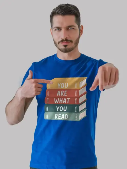 Book Stack T-Shirt – Pastel “You Are What You Read” Graphic Tee - Image 12