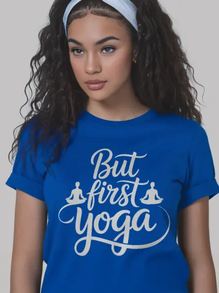 Peaceful But First Yoga T-Shirt for Women - Image 12