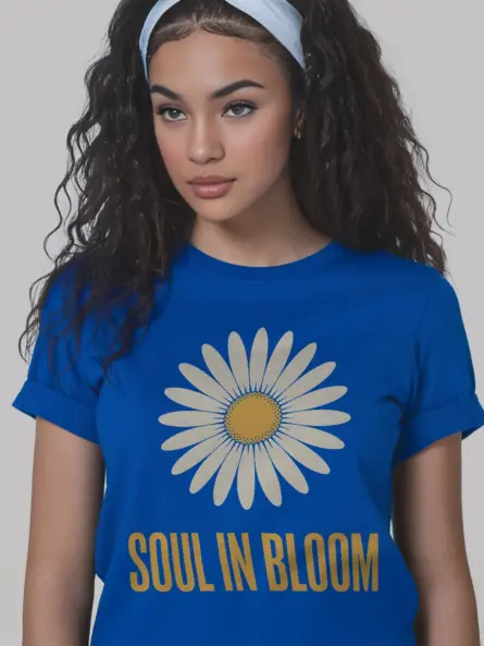 Soul in Bloom Daisy T Shirt – Retro Affirmation Style for Mindful Fashion Lovers - Image 12