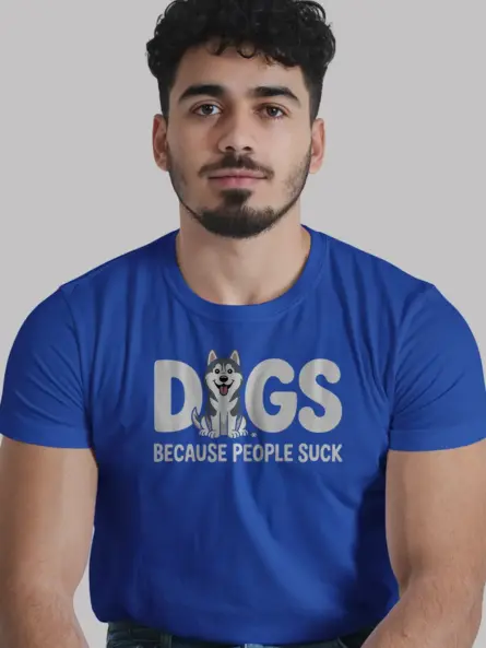 Funny Anti Social Dog Shirt – Husky Graphic for Sarcastic Pet Lovers - Image 12
