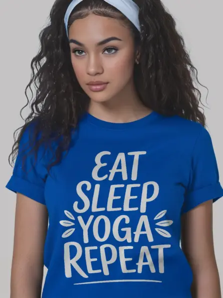 Essential Eat Sleep Yoga Repeat T-Shirt - Image 12